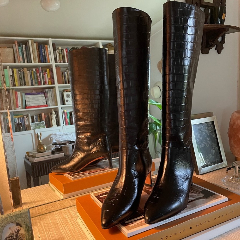 Emerson Fry Lou Walking Boot - Black Croc, Size 39 (8.5-9)